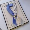 New Hundred Hundred Satin Letter Print Neckerchief 70×70 Silk Scarf Small Square Scarf High Sense of French Scarf