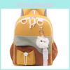 Childrens Color Blocked Backpack With Plush Pendant For Daily School