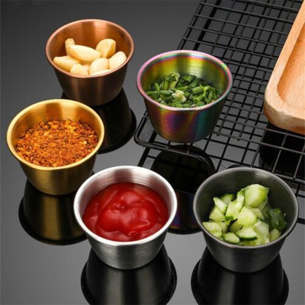 Stainless Steel Dipping Bowl Mustard/Salad/Tomato Sauce Sauce Dish Seasoning Dishes