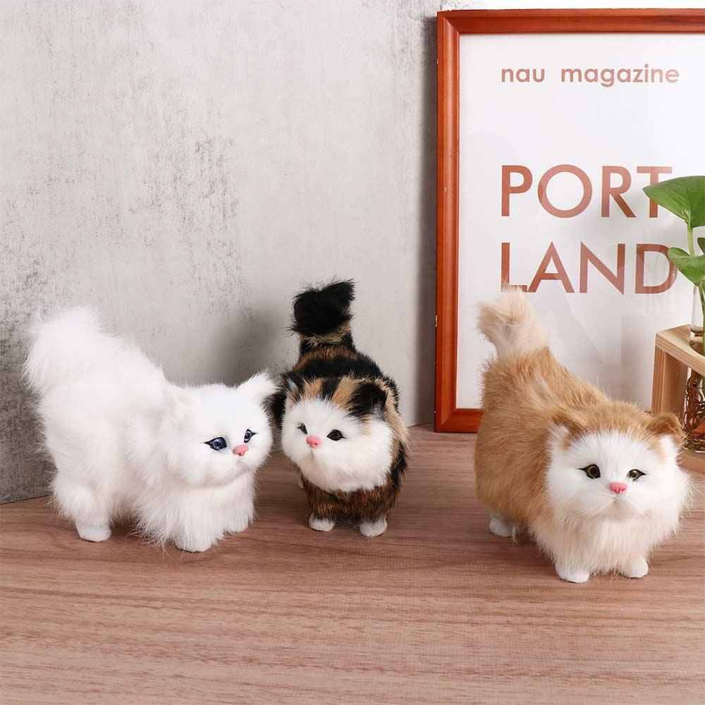 for Children Baby Toy Fake Cat Kitten Doll Stuffed Kitten Plush Cat Toys Simulation Cat Cat Model