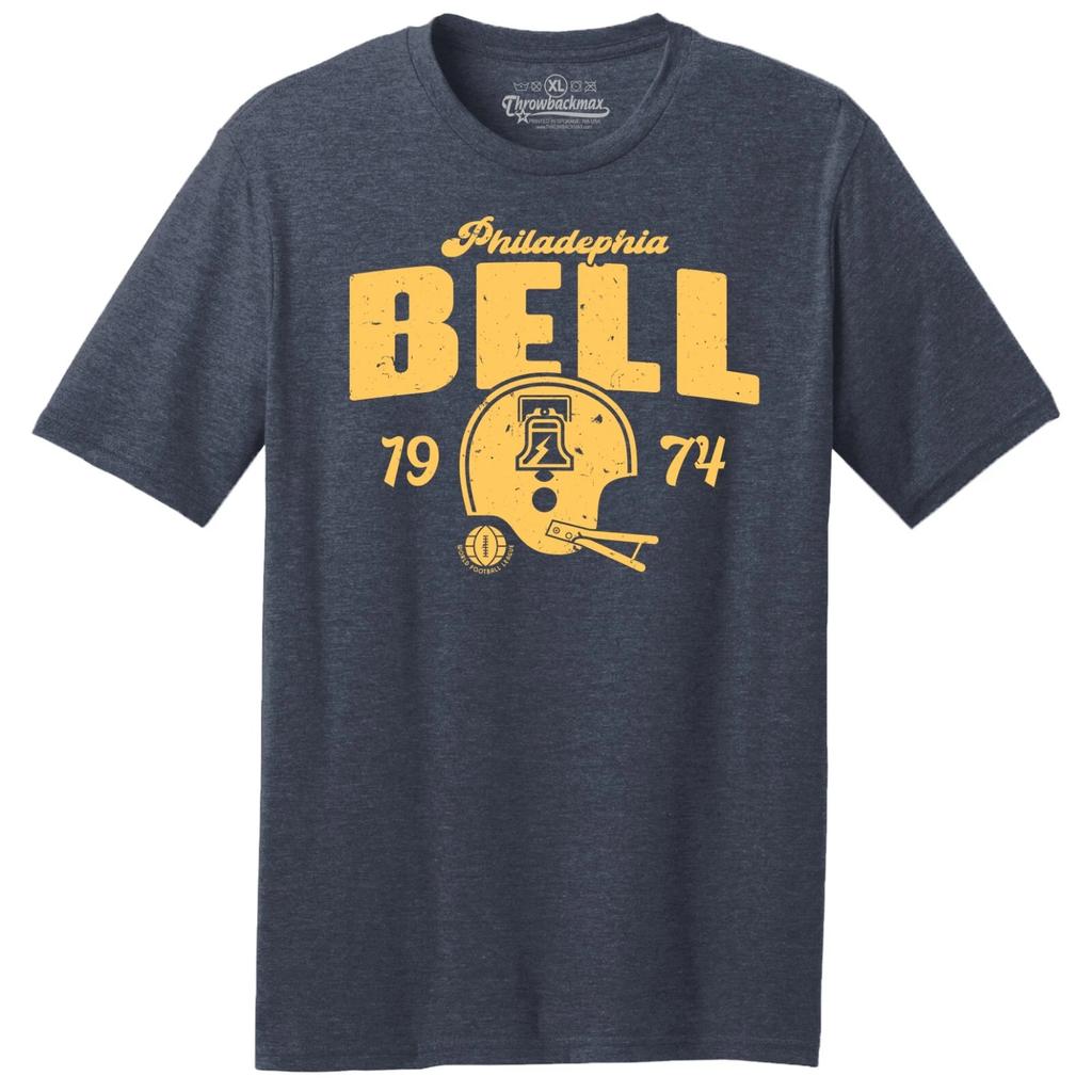 Футболка Philadelphia Bell 1974 WFL Football TRI-BLEND - Eagles, Sixers, Flyers