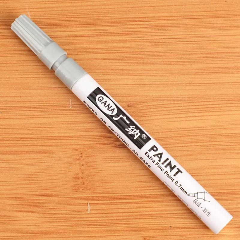 1 Pc 0.7mm Waterproof Paint Markers Automotive Metal Wood Writing Fabric DIY Paint Oil Based White Black Permanent Paint Markers