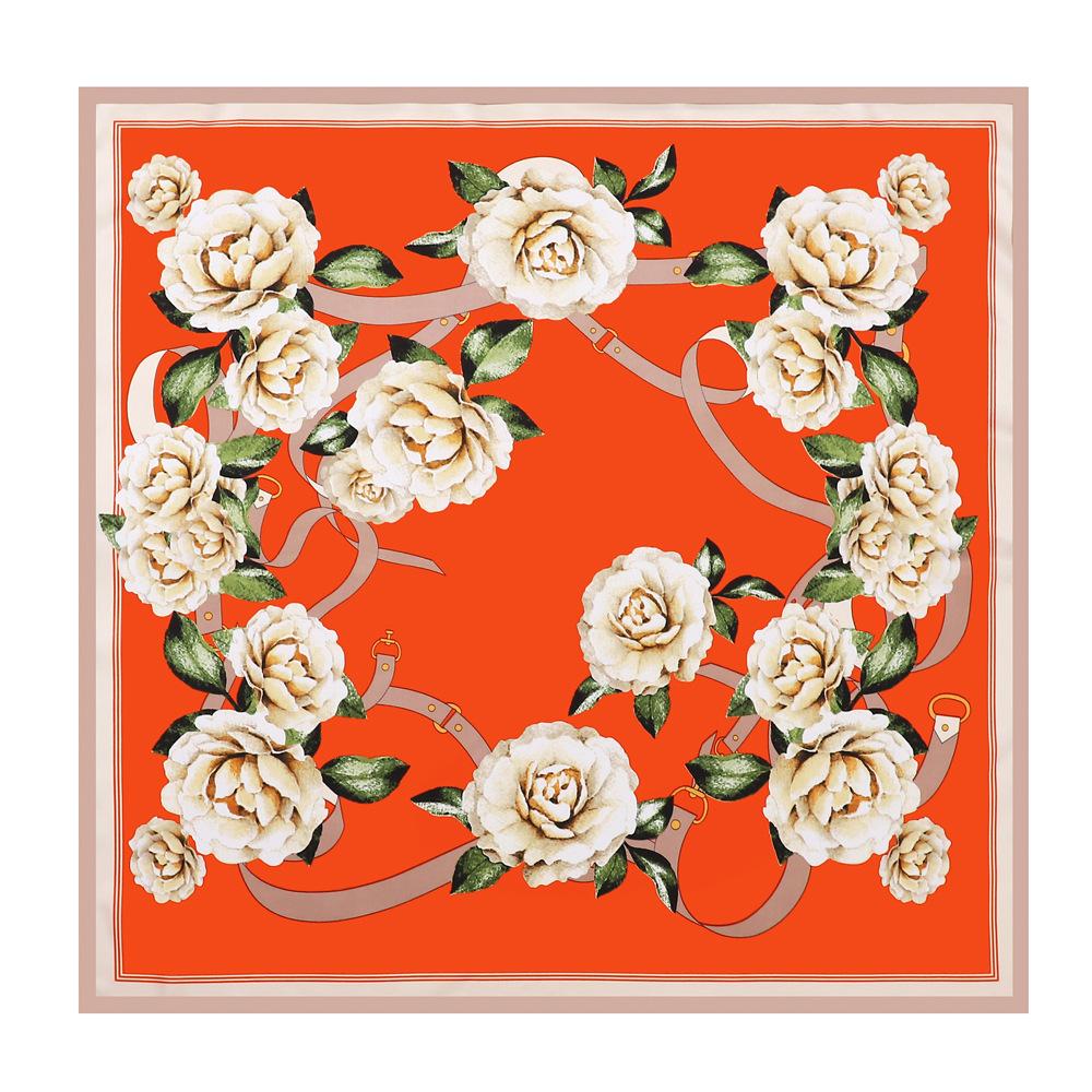 High-quality Luxurious Silk Scarves Headband Scarfs Neck Scarf For Women Chain Silk Scarf Women's Decorative Shawl