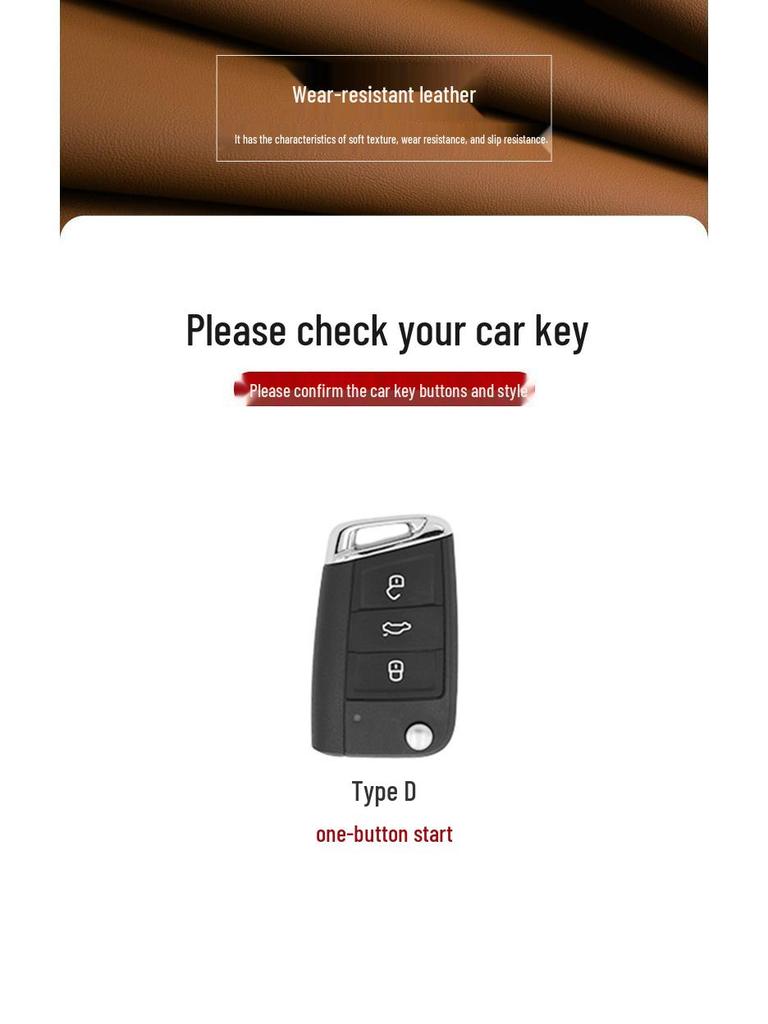 Volkswagen One-Button Start Key Case for Tayron X, Tiguan L, T-Roc, Magotan B9, and 25 Passat Models