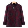 Grandma coat winter clothes elderly autumn and winter clothes mother woolen plush festive old lady Tang suit top women