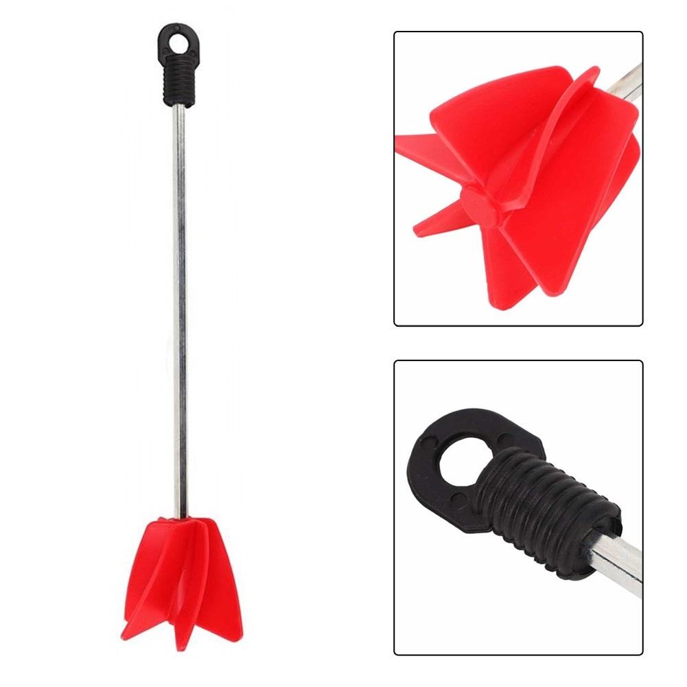 Paint Mixer Bit Stirring Rod Red Silver Steel Pigment Mixing Paddle ABS Electric Drill Attachment High-Quality Brand New