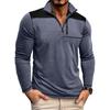 Men's Long Sleeved T-shirt, Spring Men's Shirt, Four Button Top