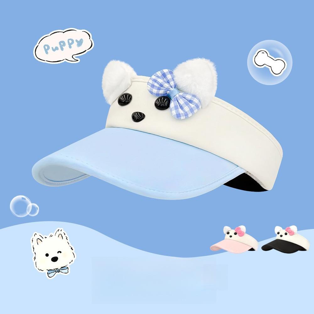 Солнцезащитный головной убор HelloKitty с пустым верхом, милый пустой верхний головной убор, солнцезащитный козырек, открывающий лицо, маленькая мультяшная девочка, кошка kt, солнцезащитная шляпа