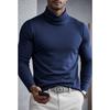 Men S Solid Color Long Sleeve High Neck Base Layer Top
