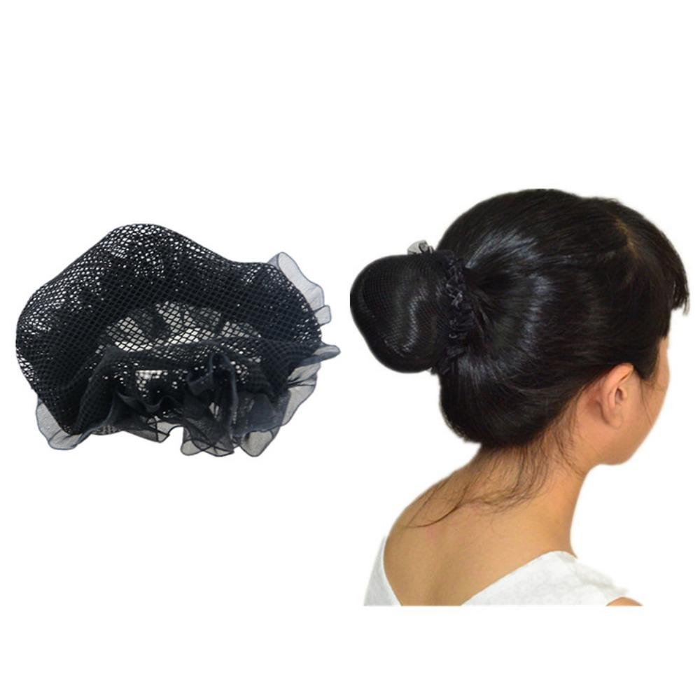 Эластичная сетка для волос на завязках, повязка на голову для девочек, снуд, милая балетная сетка для волос для детей