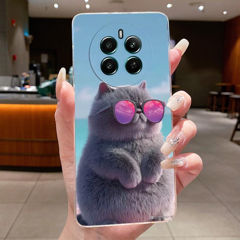 Прозрачный чехол из ТПУ для Realme 12+ 12 12x 5G Чехол Роскошный Дракон Милый Крутой Для Мальчиков Девочек Задняя Крышка Для Realme 12 Plus Чехол для Телефона