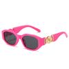 Luxury Designer Vintage Oval Deep Pink Sunglasses Women Classic Big Frame Fuchsia Sun Glasses for Female Rose Red Eyewear