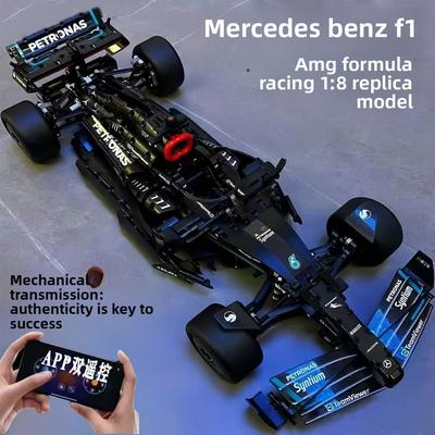 Совместимый с Mercedes-Benz Формула 1 Гоночный Автомобиль Строительный Блок Спорткар Механическая Группа Сборная Игрушка Мальчик