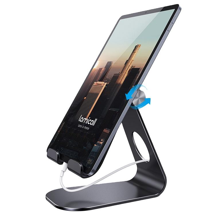 Lamicall S1X Universal Tablet Mount Desk Adjustable Multi-angle Mobile Phone Stand Sturdy Aluminum Alloy Pad Bracket 4.7-13 Inch