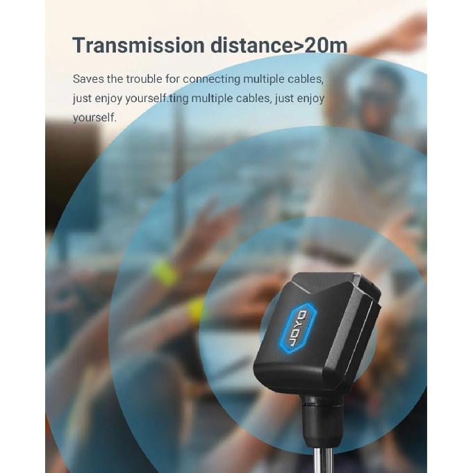 JOYO JW-06 Wireless Guitar System 5.8GHz Rechargeable Digital Wireless Guitar Transmitter Receiver with Portable Charging Case