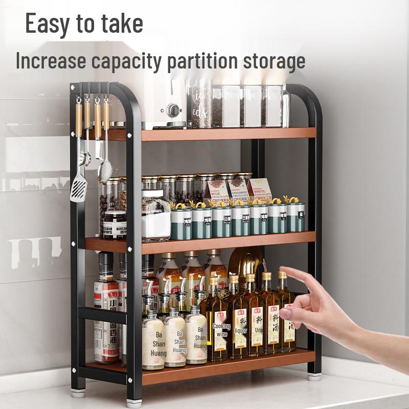 Compact Kitchen Countertop Spice and Condiment Rack