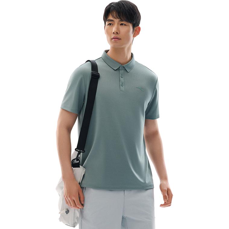 Men's Shirt Anta Variety Training Collection Polo Shirt Men's Basic Black