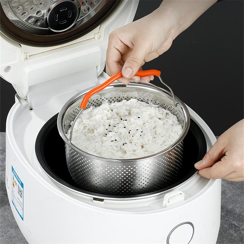 2-4 л пароварка из нержавеющей стали аксессуары для рисоварки решетка для приготовления на пару корзина для слива с силиконовой ручкой