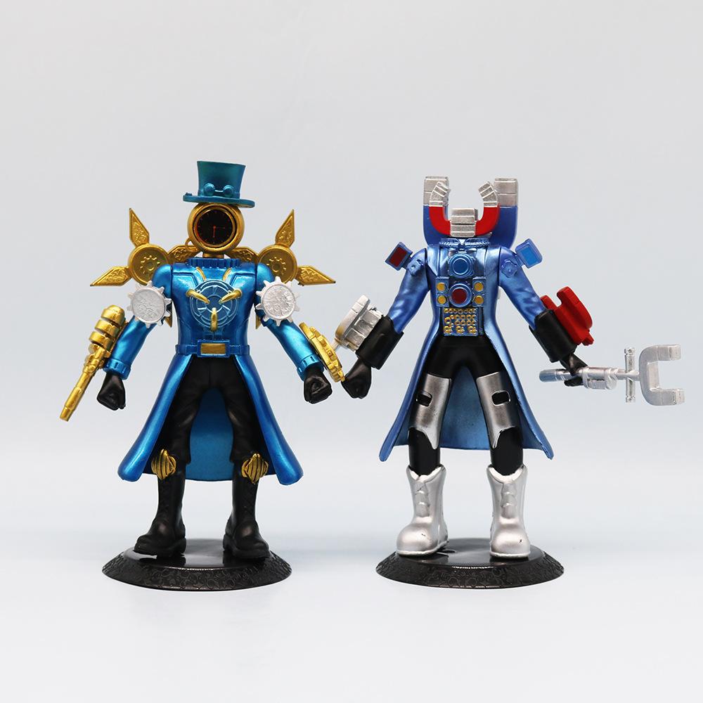 Skibidi Toilet Cameraman Titan Anime Clock Man Figures Titanium Figurine Handmade Model Doll Collection Hobby Toy Desl Decor