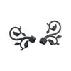 Luxurious Ends Heads Curtain Pole Finials Imitation Iron Strong Roman Rod Unique Shape ABS Material Home
