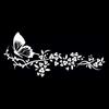 Flying Butterfly Flower Car Stickers Reflective Decal Waterproof Car Window Door Decoration Car Styling Vinyl Decal Accessories