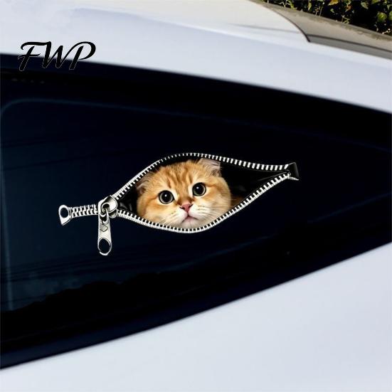 Car Paint Protection Sticker Stickers Zipper Cat Shape Adhesive Waterproof Scratch Cover Sun-proof Durable Decals for Cars Electric Vehicles