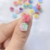 50 шт. Новые Милые Смоляные Мини Разноцветные Маленькие Цветы Серия Плоская Сторона Маникюрные Детали Украшения Для Заколок Аксессуары