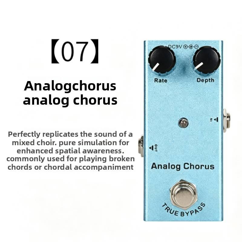 Single Effects Pedal For Electric Guitar With Aluminum Body For Distortion And Modulation