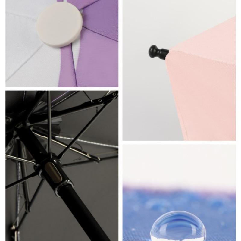 Portable Sun Umbrella Sunny and Rainy Umbrella Mini Pocket Cute Color Folding Umbrella Black Rubber UV Protection Sunshade