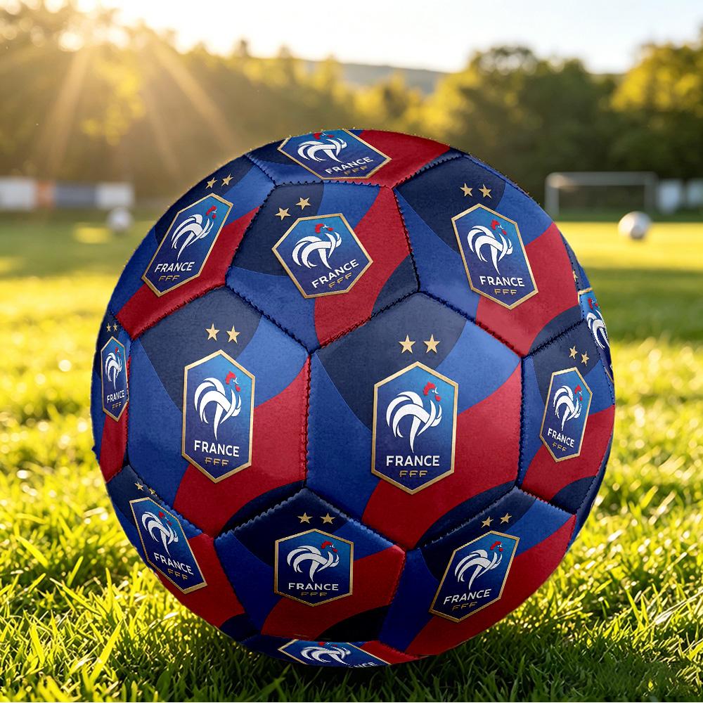 France Football Напечатанный Размер 5 Футбольный Мяч Износостойкий Стандартный Тренировочный Мяч для Взрослых Подарок для Фанатов для Матчей в Помещении и на Открытом Воздухе Спортивный
