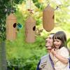 Wooden Hummingbird House for Outside Hanging Small Wildbird Nesting House for Outdoor Garden Porch Window Decor
