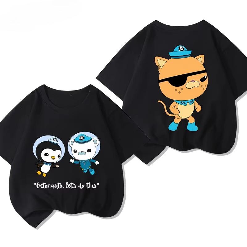 Potdemiel New Summer Style Pure Cotton Childrens TShirts Octonauts Print Unisex Size Comfortable and Breathable