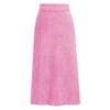 High-Waist Wool A-Line Skirt with Back Slit for Autumn and Winter.