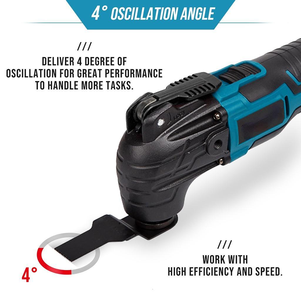 18 В осциллирующий многофункциональный инструмент, беспроводной реноватор с регулируемой скоростью, электрический триммер, 2 литиевых аккумулятора для аккумуляторных электроинструментов 388VF