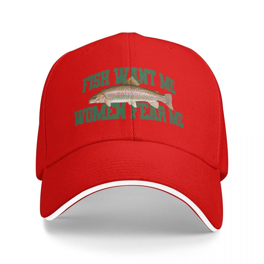 Рыба меня хочет, женщины меня боятся Кепки Бейсболки Snapback Кепки Бейсбольные Дышащие Повседневные Кепки Для улицы Унисекс