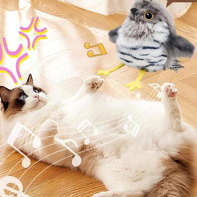 Интерактивная игрушка для кошек «Машущая птица», автоматическое чириканье, твит для домашних кошек, котенка, товары для питомцев