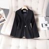Осенний новый стиль однобортный приталенный пиджак для женщин, повседневный пиджак для женщин