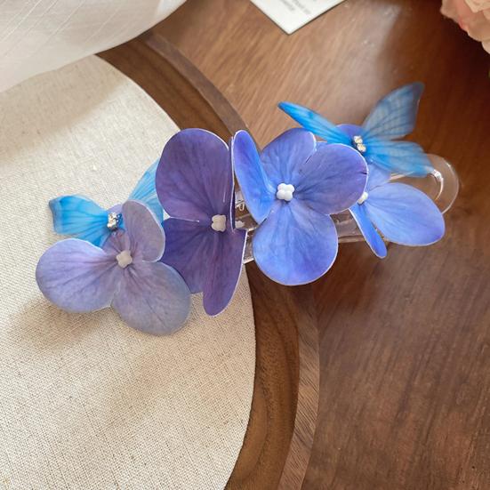 Заколка-бабочка для волос Цветок и бабочка Заколка для волос Гавайские цветочные аксессуары для волос для пляжа, свидания, вечеринки, улицы