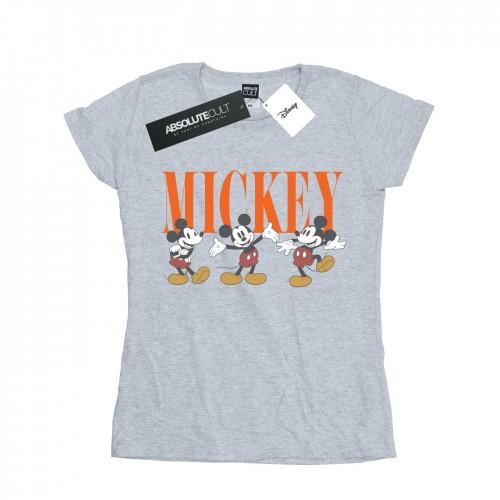 Disney Женская/женская хлопковая футболка с изображением Микки Мауса