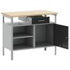 Workbench with Drawers Black and Gray 100 x 55 x 85 cm