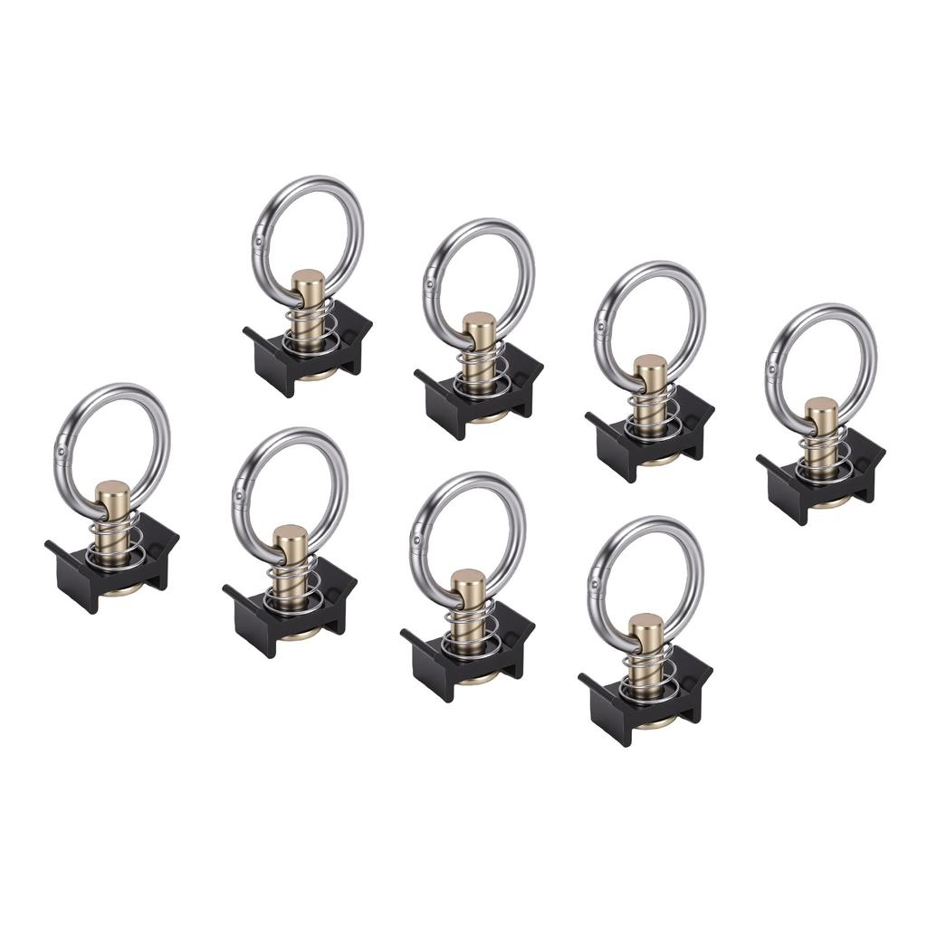 8 шт. Одинарный фитинг-шпилька L-трека с круглым кольцом 4000 фунтов Многоразовое кольцо O для крепления груза на L-трек для кузова грузовика, прицепа