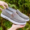 Мужские парусиновые слипоны для вождения на весну 2023 года - Повседневные лоферы на плоской подошве