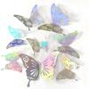Supplies Colorful Mirror Paper Hollow Butterflies Decals Metal Texture 3D Butterfly Wall Stickers
