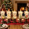 Christmas tree night light candle Christmas decoration snow cartoon crystal ball light creative ornament