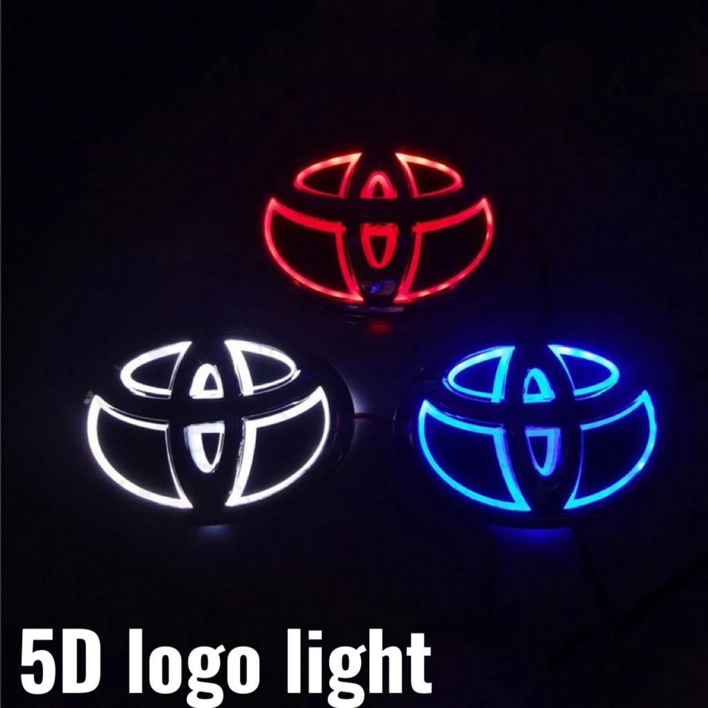 1PC 5D Car Front Grille Trunk Logo LED Light Retrofit for Toyota Corolla Reiz PRADO Yaris LANDCRUIS Camry Vios Highlander LVALON ILPUK1