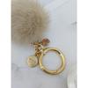 MAIA Mink Fur Keychain & Charm - Beige