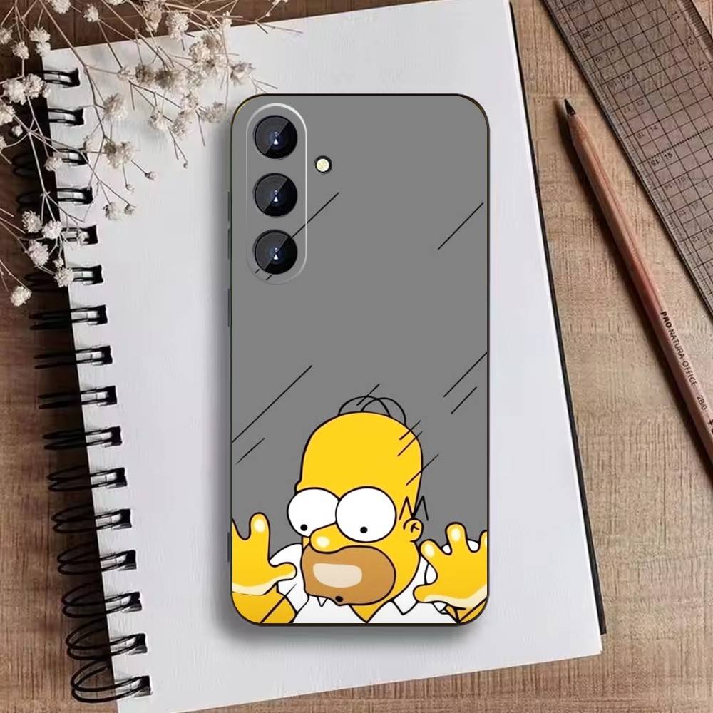 The S-Simpsons Cartoon Phone Case For Samsung Galaxy A73,A72,A71,A70,A52,A51 Others Soft Black Cover