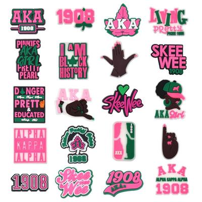 20 шт., розовая серия для девочек, подвески для обуви из ПВХ, украшение