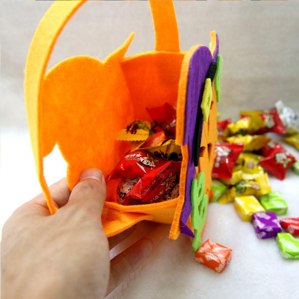 Kids Halloween Decoration With Handle Tote Bag Non-woven Bag Gift Pouch Halloween Candy Bag