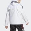 Adidas Solid Color Three-Stripe Print Logo Zip Hoodie Jacket Men Outerwear White IB0382